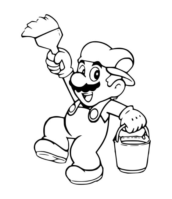 Tô màu Họa Sĩ Mario giúp bé rèn luyện khả năng tô màu