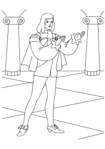 Tô màu Hoàng Tử Đẹp Trai cho bé tập tô