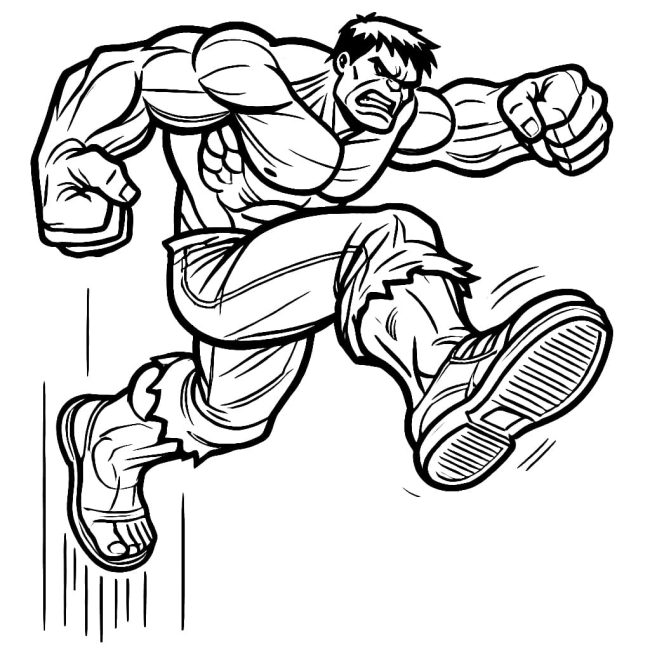 Tô màu Hulk Chạy Nhanh giúp bé rèn luyện khả năng tô màu