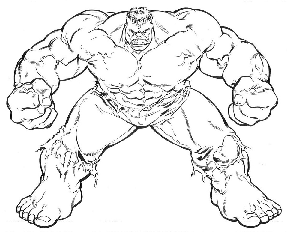 Tô màu hulk đang giận dữ 1 Tô màu hulk đang giận dữ dễ thương cho bé
