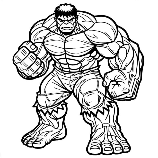 Tô màu Hulk Nghiêm Túc giúp bé rèn luyện khả năng tô màu