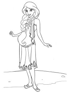 Tô màu Jasmine Mặc Giản Dị cho bé tập tô