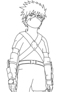 Tô màu kakashi khi còn nhỏ dễ thương cho bé