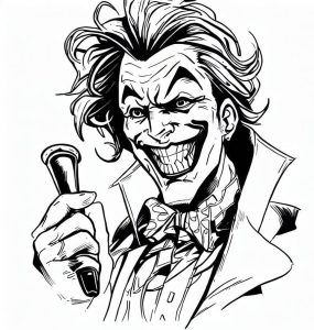 Tô màu Khuôn Mặt Của Joker giúp bé rèn luyện khả năng tô màu