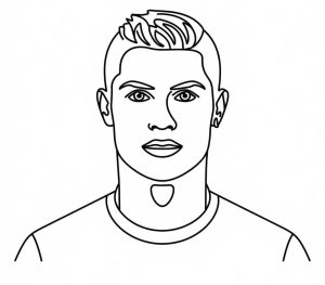 Tô màu Khuôn Mặt Ronaldo cho bé tập tô