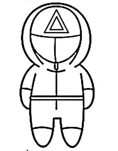 Tô màu Lính Gác Mặt Nạ Tam Giác cho bé tập tô