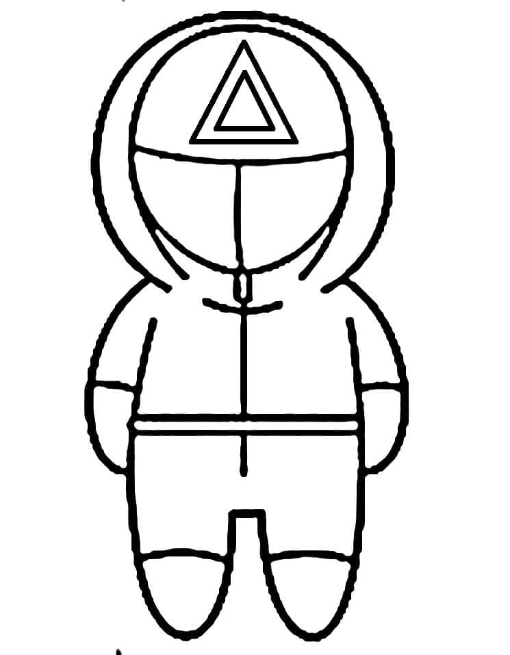 Tô màu Lính Gác Mặt Nạ Tam Giác 1 Tô màu Lính Gác Mặt Nạ Tam Giác cho bé tập tô