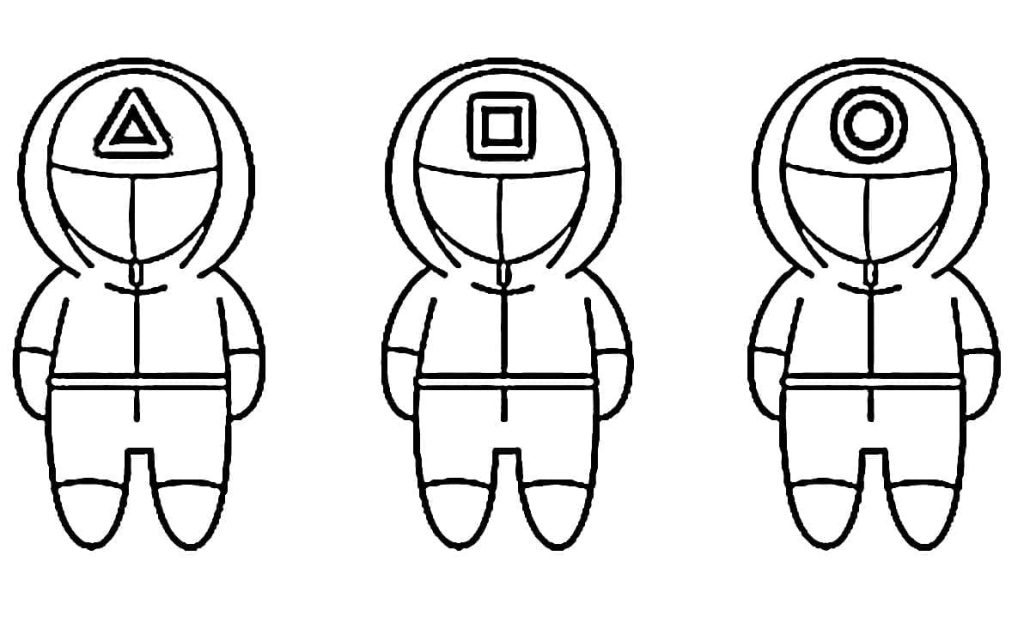 Tô màu Lính Gác Trò Chơi Con Mực 1 Tô màu Lính Gác Trò Chơi Con Mực giúp bé rèn luyện khả năng tô màu