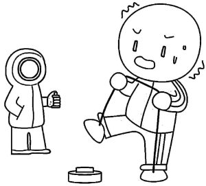 Tô màu Lính Gác và Người Chơi cho bé tập tô