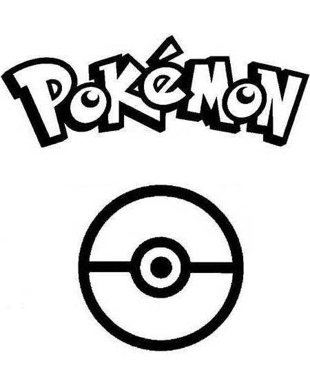 Tô màu logo của pokemon 1 Tô màu logo của pokemon dễ thương cho bé