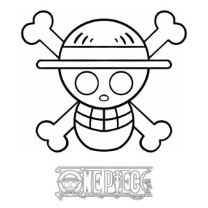 Tô màu Logo One Piece cho bé tập tô