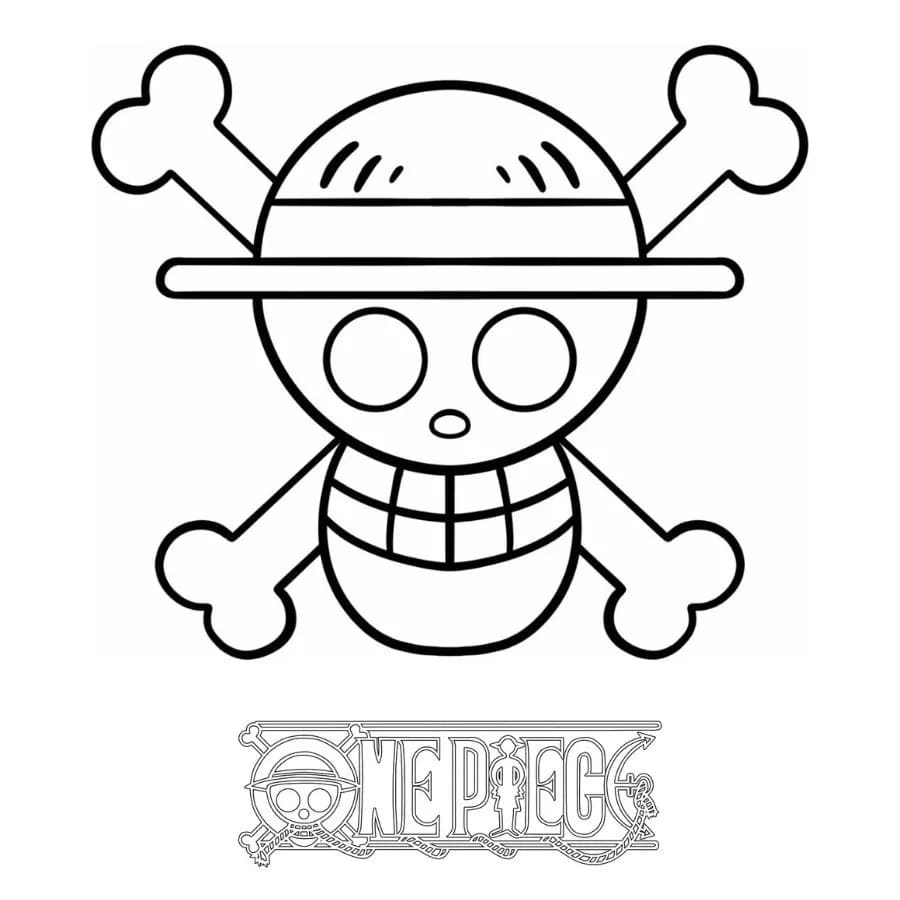 Tô màu Logo One Piece 1 Tô màu Logo One Piece cho bé tập tô