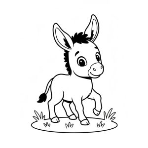 Tô màu Lừa Con cho bé tập tô