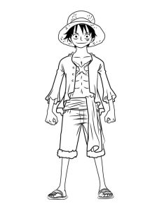 Tô màu Luffy cho bé tập tô