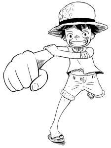 Tô màu Luffy Cười Vui vẻ giúp bé rèn luyện khả năng tô màu
