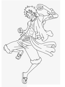 Tô màu Luffy Tung Cước cho bé tập tô