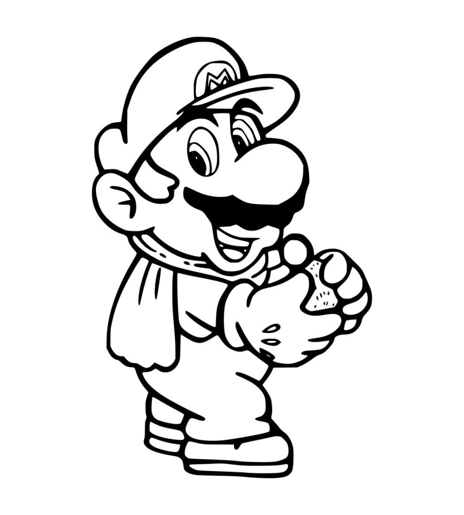 Tô màu Mario Cầm Bóng 1 Tô màu Mario Cầm Bóng giúp bé rèn luyện khả năng tô màu