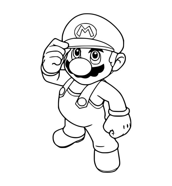Tô màu Mario Chuẩn Bị cho bé tập tô