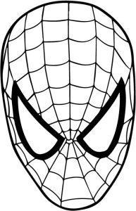 Tô màu mặt nạ người nhện dễ thương cho bé