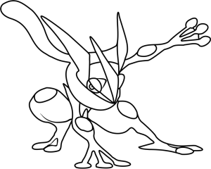 Tô màu mega greninja pokemon giúp bé rèn luyện khả năng tô màu