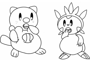 Tô màu mijumura và harimaron dễ thương cho bé