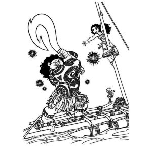 Tô màu Moana Đi Khám Phá giúp bé rèn luyện khả năng tô màu