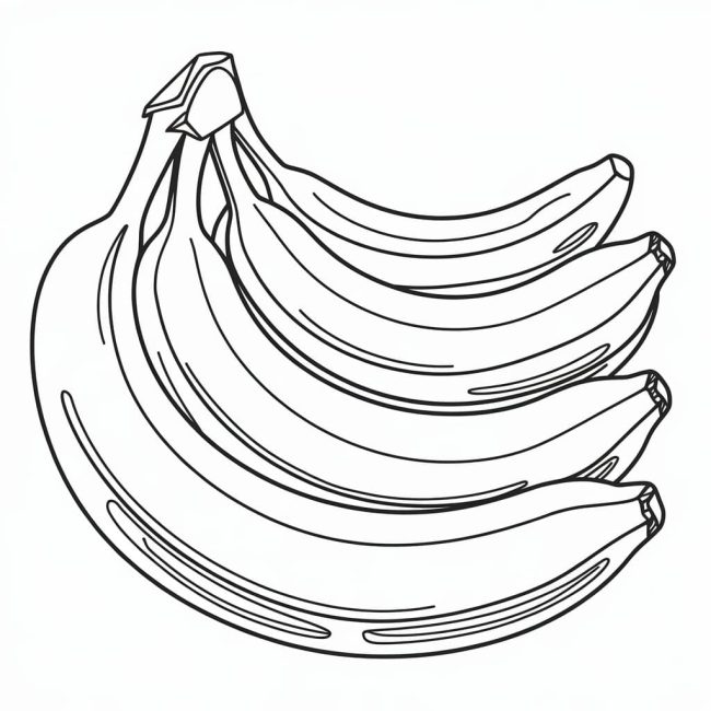 Tô màu Nải Chuối Thơm Ngon cho bé tập tô