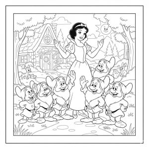Tô màu Nàng Bạch Tuyết Xinh Đẹp dễ thương cho bé