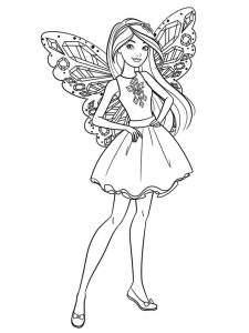 Tô màu Nàng Tiên Barbie dễ thương cho bé