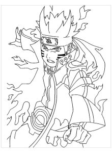 Tô màu Naruto Mạnh Mẽ giúp bé rèn luyện khả năng tô màu