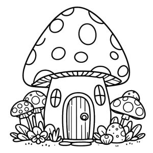 Tô màu Ngôi Nhà Nấm Cute Đáng Yêu giúp bé rèn luyện khả năng tô màu