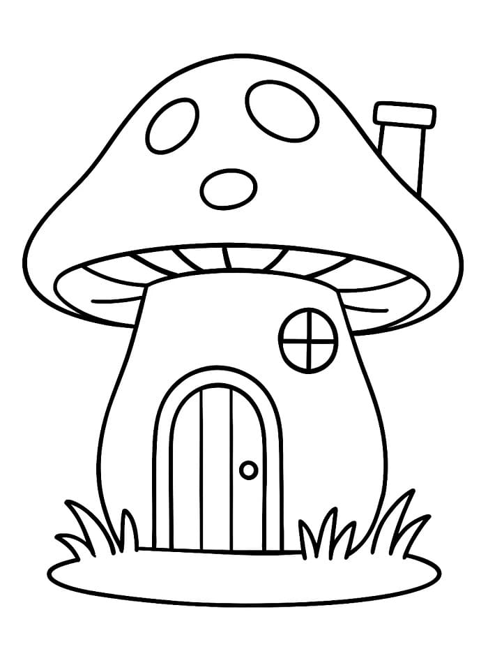 Tô màu Ngôi Nhà Nấm Đáng Yêu 1 Tô màu Ngôi Nhà Nấm Đáng Yêu giúp bé rèn luyện khả năng tô màu