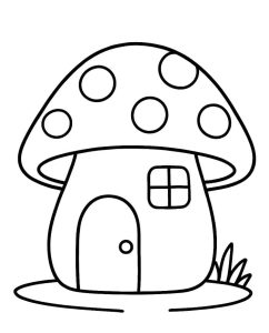 Tô màu Ngôi Nhà Nấm Đơn Giản Nhất giúp bé rèn luyện khả năng tô màu