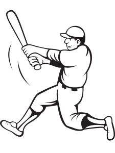 Tô màu người đánh bóng cho bé tập tô