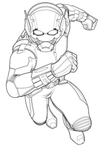 Tô màu người kiến đang chạy dễ thương cho bé