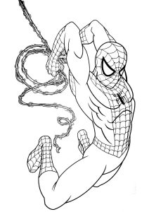 Tô màu người nhện dẻo dai cho bé tập tô