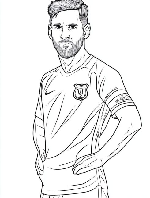 Tô màu Người Nổi Tiếng Messi cho bé tập tô