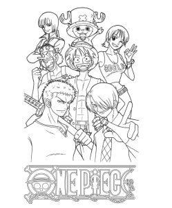 Tô màu Nhân Vật Chính Trong One Piece cho bé tập tô