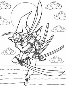 Tô màu Nhân Vật Zoro Trong One Piece dễ thương cho bé