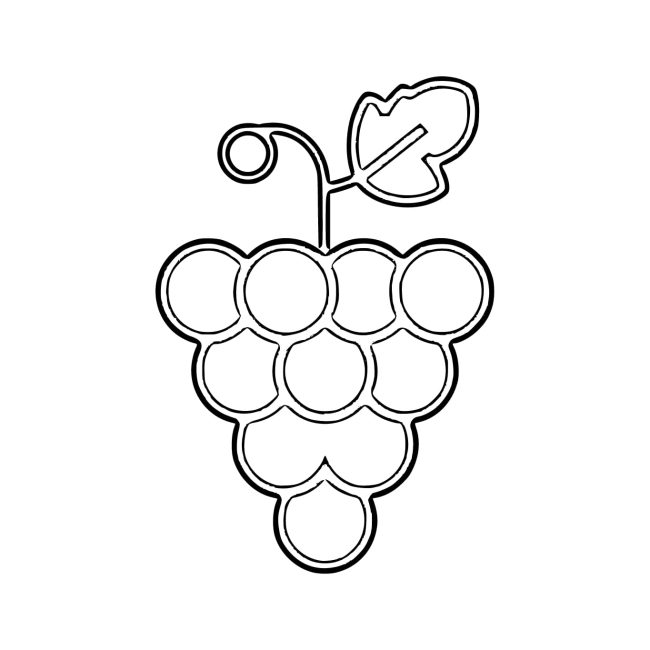 Tô màu Nho Đơn Giản Cho Bé cho bé tập tô