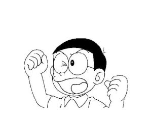 Tô màu Nobita Tức Giận giúp bé rèn luyện khả năng tô màu