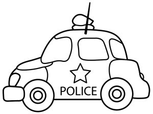 Tô màu Ô Tô Cảnh Sát Đáng Yêu giúp bé rèn luyện khả năng tô màu