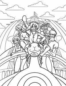 Tô màu One Piece Anime cho bé tập tô