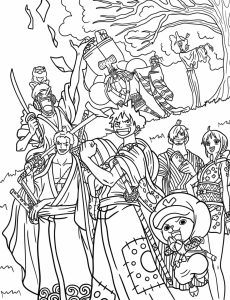 Tô màu One Piece Wano cho bé tập tô
