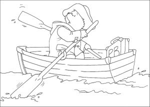 Tô màu Paddington Chèo Thuyền cho bé tập tô