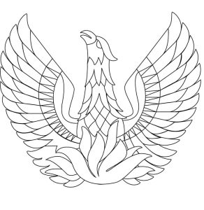 Tô màu Phượng Hoàng Dũng Mãnh cho bé tập tô