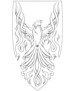 Tô màu Phượng Hoàng Sặc Sỡ cho bé tập tô