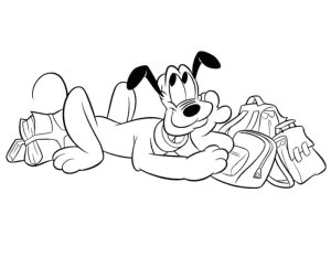 Tô màu Pluto Đáng Yêu dễ thương cho bé