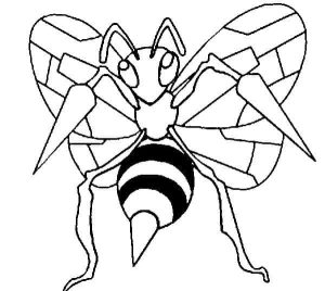 Tô màu Pokemon Beedrill giúp bé rèn luyện khả năng tô màu