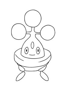 Tô màu Pokemon Bonsly cho bé tập tô